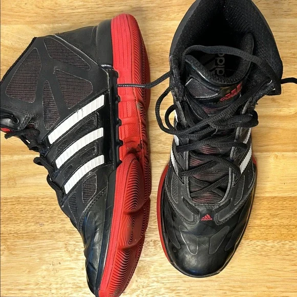 adidas Black and Red Men's Shoes - Picture 5 of 12